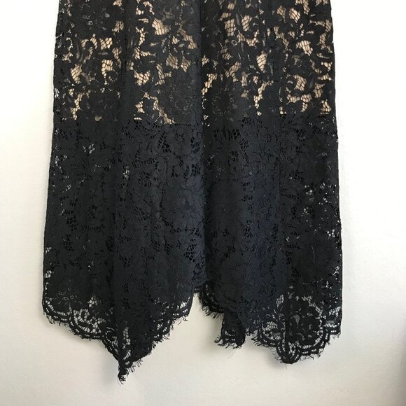 Lulus Lace Overlay Spaghetti Strap Midi Dress Black  Size Medium  NWT - Picture 5 of 10